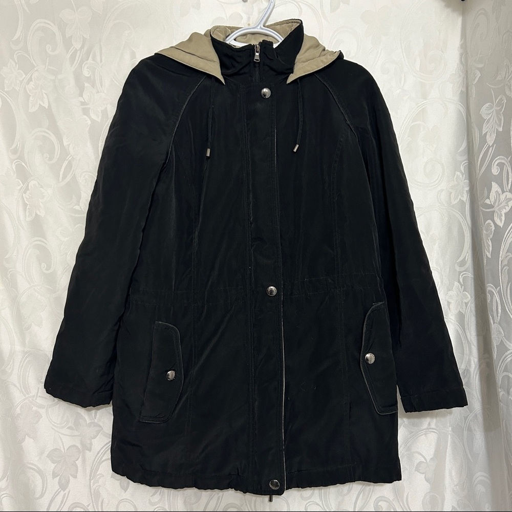 Braetan Black Waterproof Two-Toned Nylon Fleece Winter Jacket